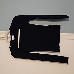 Navy Blue Square Neck Long Sleeve Madewell Tee